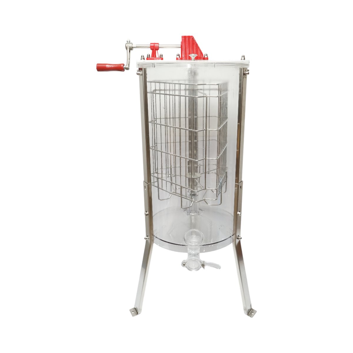 Centrifuga manuala apicola, extractor miere transparent cu 3 rame Centrifuga manuala apicola, extractor miere transparent cu 3 rame